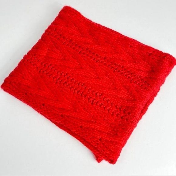 4/$25 BP Scarf Infinity Chunky Knit Red Womens One Size - Picture 11 of 12